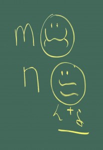 M N